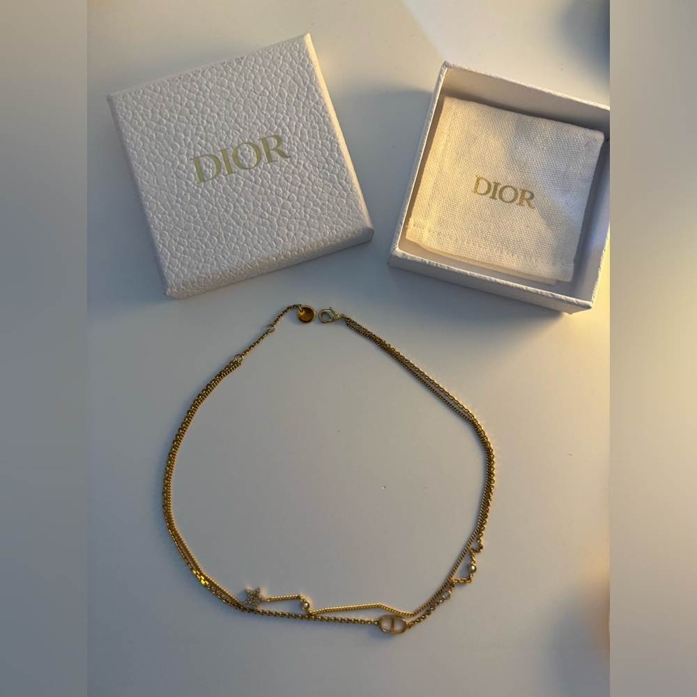 Dior petit CD double necklace